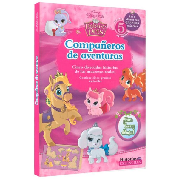 Libro Palace Pets: Compañeros de aventuras. Historias con esténcil.