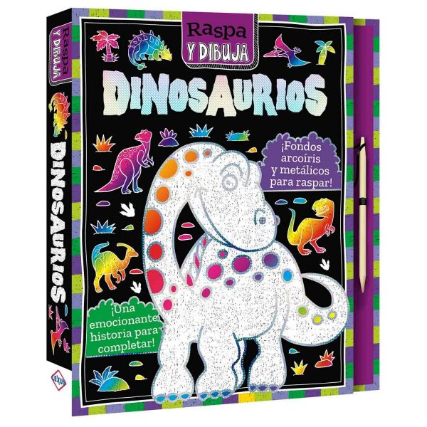 Dinosaurios Raspa y Dibuja