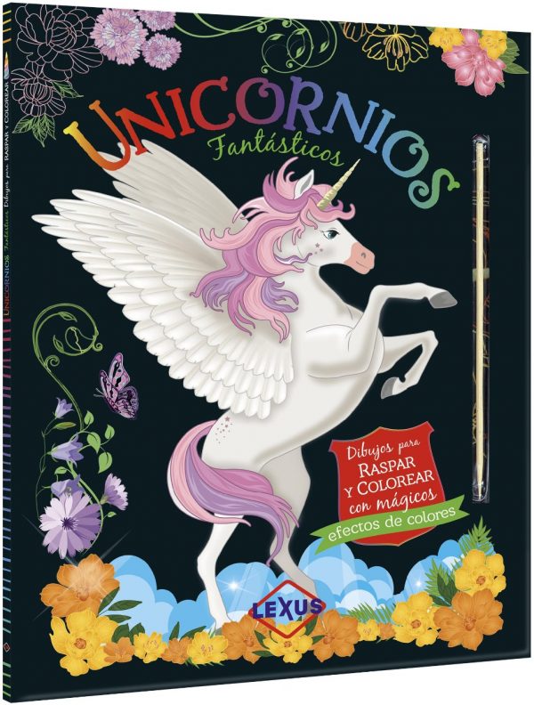Unicornios fantásticos - Raspa y dibuja