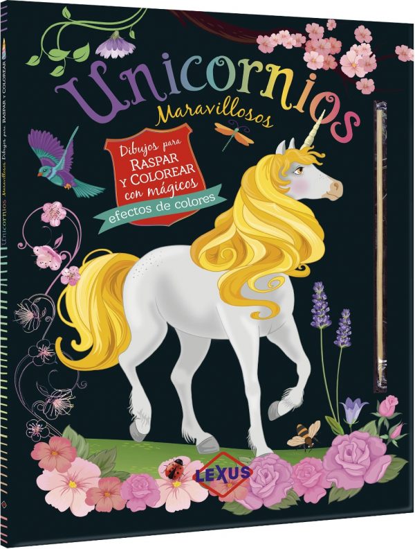 Unicornios maravillosos - Raspa y dibuja