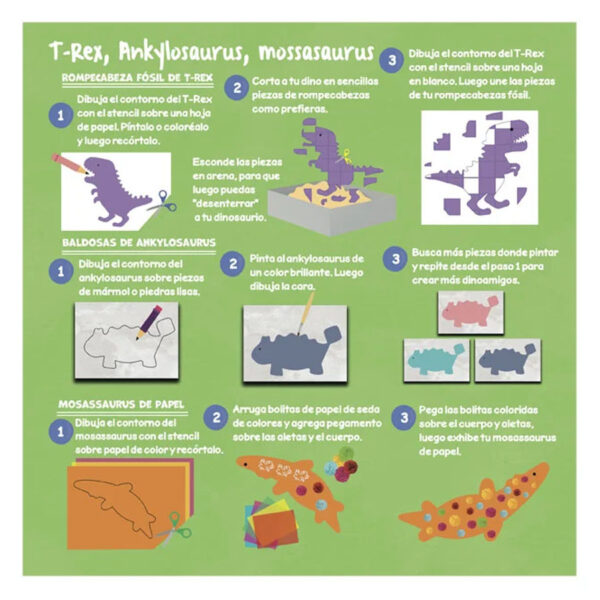 Dinosaurios – Mi Arte con Stencils Pop Out - Imagen 2