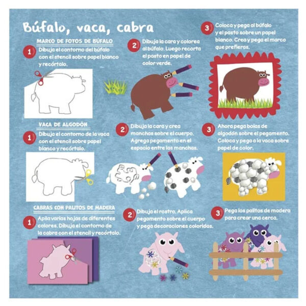 Animales de la Granja – Mi Arte con Stencils Pop Out - Imagen 2