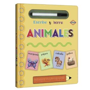 Escribe y Borra Animales con marcador borrable