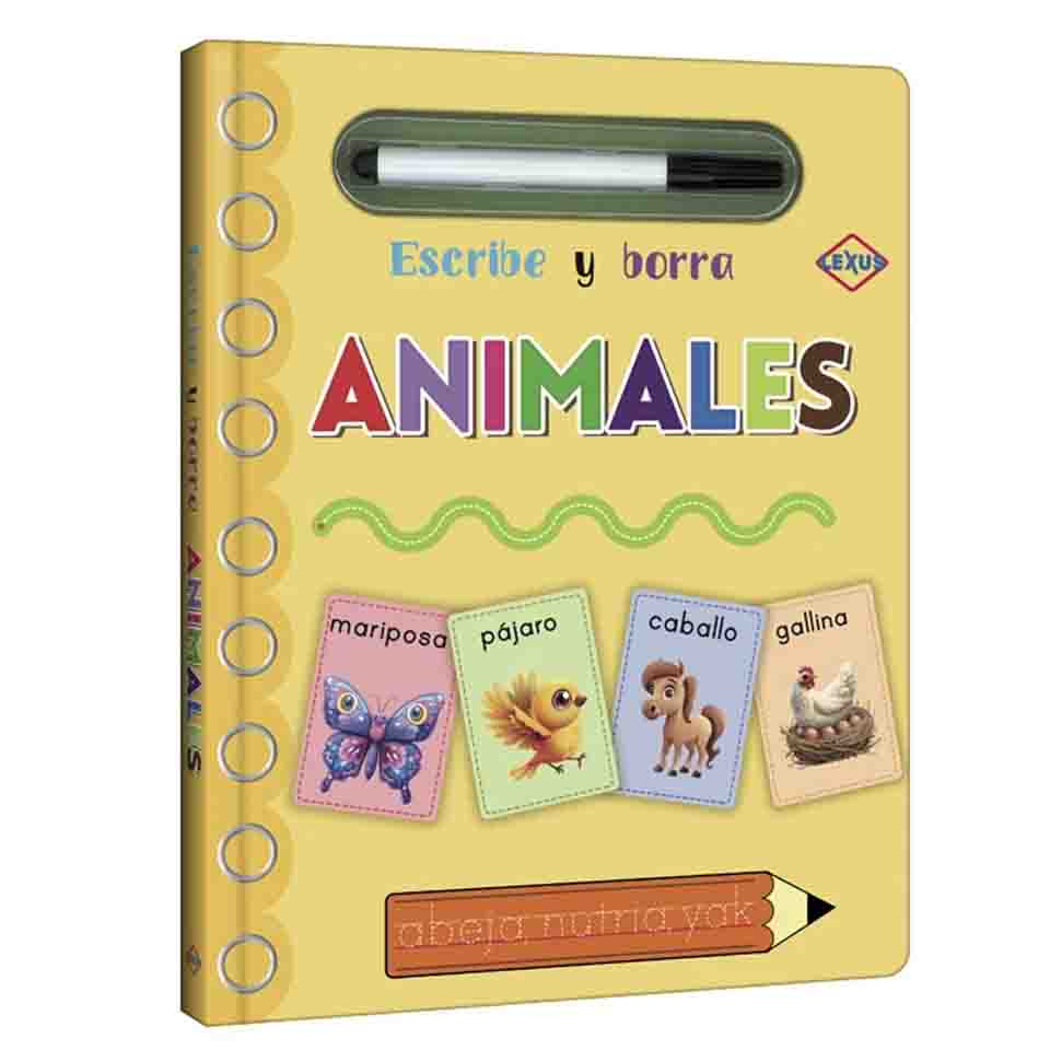 Escribe y Borra Animales con marcador borrable